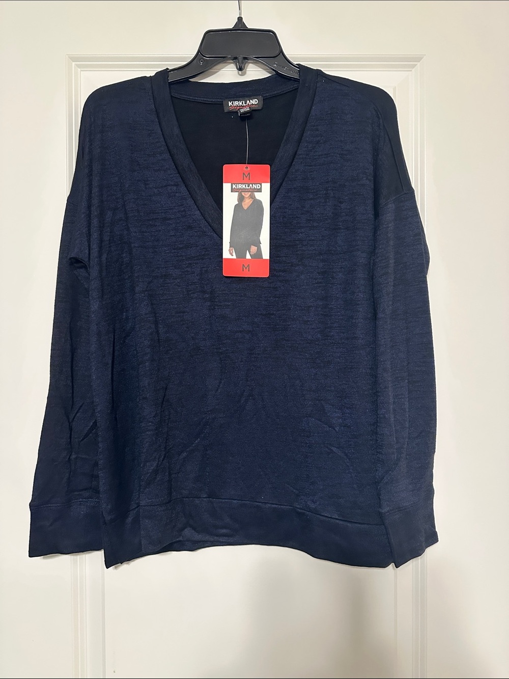 Kirkland Signature Deep Navy V-Neck Women's Sweater